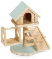 Beeztees speelhuis dennenhout 21x15.5x21cm mint