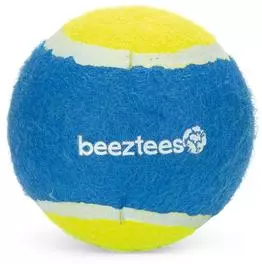 Beeztees tennisbal plastic 10x10x10cm blauw geel