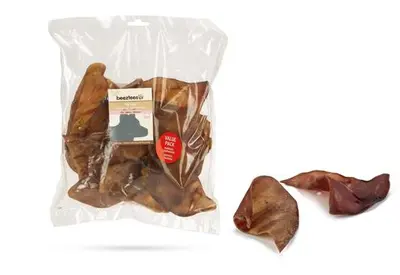 Beeztees Varkensoren - Hondensnack - Voordeel - Groot - 10ST
