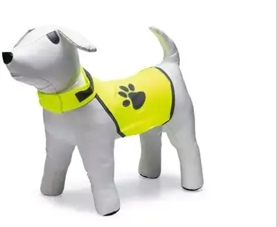 Beeztees veiligheidsvest katoen nek:32-40 romp:42-50cm geel