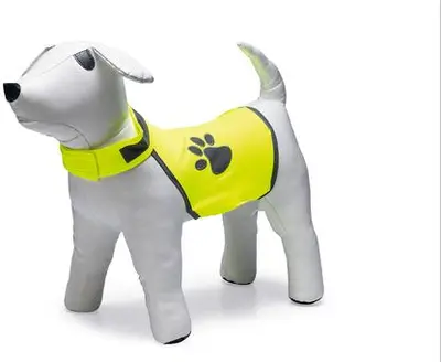 Beeztees veiligheidsvest katoen nek:32-40 romp:42-50cm geel