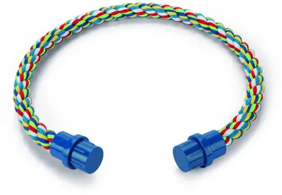 Beeztees vogel zitstok groot katoen 66x1.8x1.8cm multi kleur - afbeelding 1