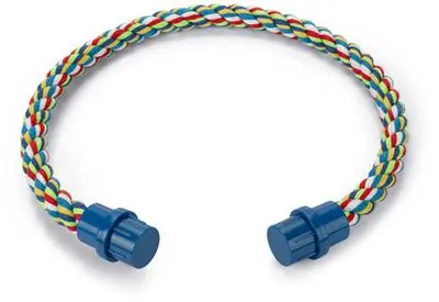 Beeztees vogel zitstok groot katoen 66x1.8x1.8cm multi kleur