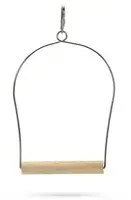 Beeztees vogelschommel voor agaporniden metaal 12x1.5x18cm bruin