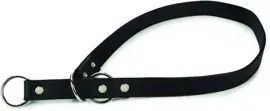 Beeztees Wurghalsband leer 70cm 12mm zwart - afbeelding 1