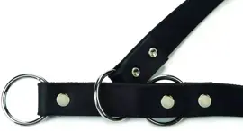 Beeztees Wurghalsband leer 70cm 12mm zwart - afbeelding 2