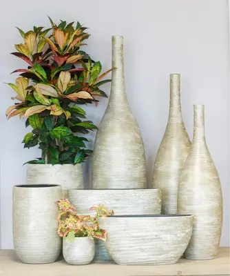 Bela Arte pot Funchal keramiek d29h27cm wit - afbeelding 2