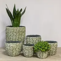 Bela Arte pot Kansas cement d12h10cm donkergrijs  - afbeelding 2