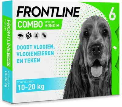 Bied je hond optimale bescherming tegen vlooien, teken en bijtende luizen met de makkelijke en doeltreffende pipetten Frontline Combo Hond. Zo ben je dit vervelende ongedierte altijd een stapje voor! - afbeelding 2