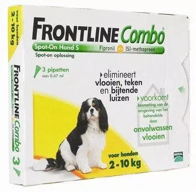 Bied je hond optimale bescherming tegen vlooien, teken en bijtende luizen met de makkelijke en doeltreffende pipetten Frontline Combo Hond
