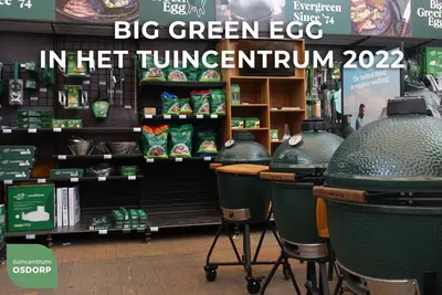 Big Green Egg barbecuehoes Dome (deksel) cover voor EGG in tafel - afbeelding 2