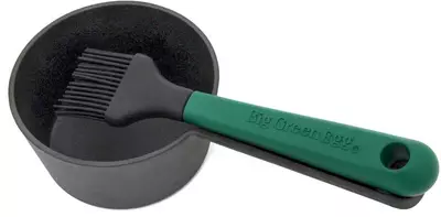 Big Green Egg Cast iron sauce pot with basting - afbeelding 1