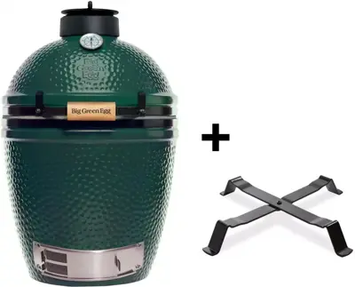 Big Green Egg Medium keramische barbecue + Table nest - afbeelding 1