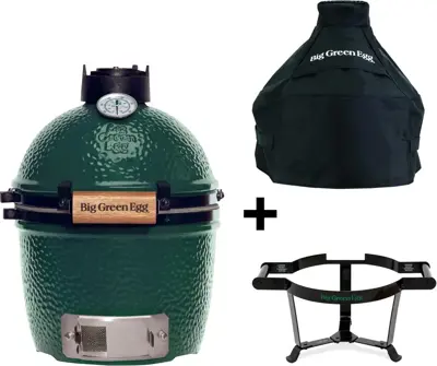 Big Green Egg Mini keramische barbecue + Carrier + Cover - afbeelding 1