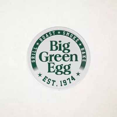 Big Green Egg Round white sign est. 1974 - afbeelding 1