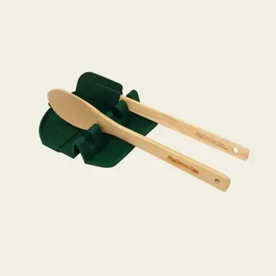 Big Green Egg Spatelmat met houten lepel/pannenlikker - afbeelding 1