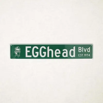 Big Green Egg Street sign egghead blvd