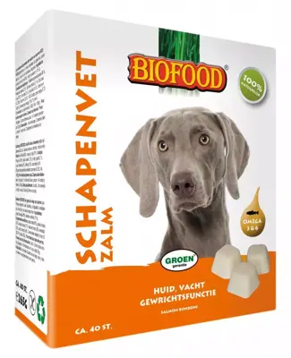 Biofood schapenvet maxi zalm 40st