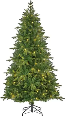 Black Box Trees Brampton slim verlichte kunstkerstboom groen 230cm - 300 lampjes - afbeelding 1