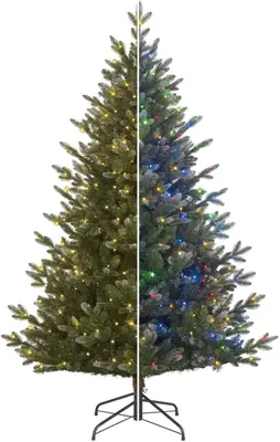 Black Box Trees Burton verlichte self shaping kerstboom blauwgroen 215cm, 500 lampjes - afbeelding 1
