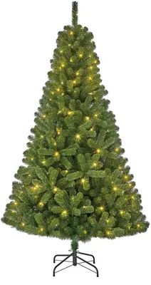 Black Box Trees Charlton grote verlichte kunstkerstboom voor buiten groen 240cm - 470 lampjes - afbeelding 1