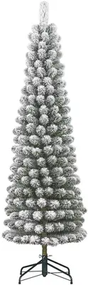 Black Box Trees Charlton Pilar grote kunstkerstboom besneeuwd groen 260cm - afbeelding 1
