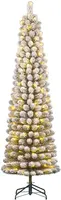 Black Box Trees Charlton Pilar grote verlichte kerstboom besneeuwd groen 260cm - 230 lampjes - afbeelding 1