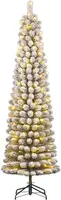 Black Box Trees Charlton Pilar grote verlichte kerstboom besneeuwd groen 260cm - 230 lampjes - afbeelding 1