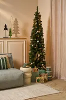 Black Box Trees Charlton Pilar grote verlichte kunstkerstboom groen 260cm - 230 lampjes - afbeelding 2