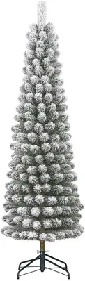 Black Box Trees Charlton Pilar kunstkerstboom besneeuwd groen 155cm - afbeelding 1