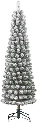 Black Box Trees Charlton Pilar kunstkerstboom besneeuwd groen 185cm - afbeelding 1