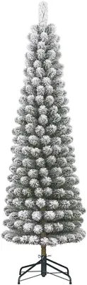 Black Box Trees Charlton Pilar kunstkerstboom besneeuwd groen 185cm - afbeelding 1