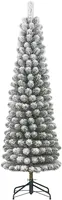 Black Box Trees Charlton Pilar kunstkerstboom besneeuwd groen 185cm - afbeelding 1
