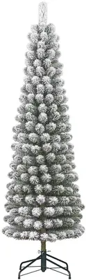 Black Box Trees Charlton Pilar kunstkerstboom besneeuwd groen 215cm - afbeelding 1