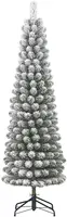 Black Box Trees Charlton Pilar kunstkerstboom besneeuwd groen 215cm - afbeelding 1
