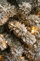 Black Box Trees Charlton Pilar verlichte kerstboom besneeuwd groen 185cm - 120 lampjes - afbeelding 3