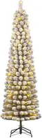 Black Box Trees Charlton Pilar verlichte kerstboom besneeuwd groen 230cm - 180 lampjes - afbeelding 4