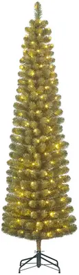 Black Box Trees Charlton Pilar verlichte kunstkerstboom groen 155cm - 90 lampjes - afbeelding 1