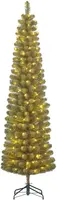 Black Box Trees Charlton Pilar verlichte kunstkerstboom groen 215cm - 160 lampjes - afbeelding 1
