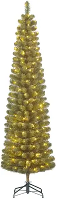 Black Box Trees Charlton Pilar verlichte kunstkerstboom groen 155cm - 90 lampjes - afbeelding 1