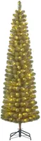 Black Box Trees Charlton Pilar verlichte kunstkerstboom groen 155cm - 90 lampjes - afbeelding 1