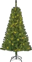 Black Box Trees Charlton verlichte kunstkerstboom groen 155cm - 100 lampjes - afbeelding 1