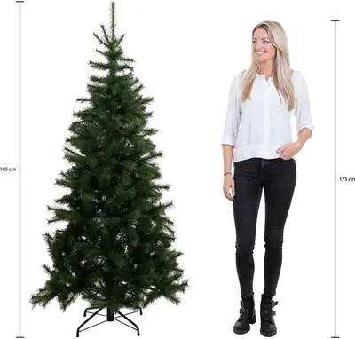 Black Box Trees Charlton verlichte kunstkerstboom groen 185cm - 280 lampjes - afbeelding 4