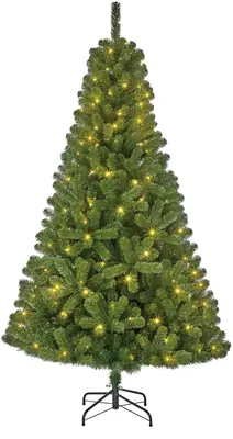 Black Box Trees Charlton verlichte outdoor kunstkerstboom groen 215cm - 360 lampjes - afbeelding 1