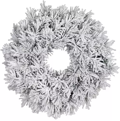 Black Box Trees Dinsmore wreath green frosted TIPS 108 - 60 cm - afbeelding 1