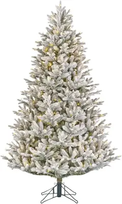 Black Box Trees frasier - kunstkerstboom met verlichting 124x185 cm groen, wit - afbeelding 1