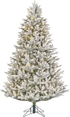 Black Box Trees frasier - kunstkerstboom met verlichting 145x215 cm groen, wit - afbeelding 1
