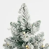 Black Box Trees Gerlos - kunstkerstboom met verlichting 36x75cm wit, groen - afbeelding 2