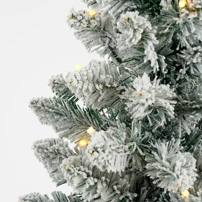 Black Box Trees Gerlos - kunstkerstboom met verlichting 51x120cm wit, groen - afbeelding 3