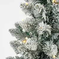 Black Box Trees Gerlos - kunstkerstboom met verlichting 51x120cm wit, groen - afbeelding 3